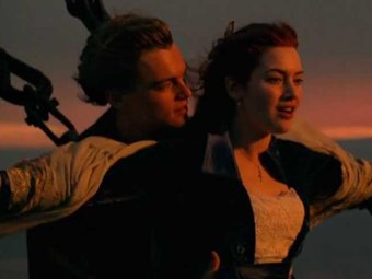 Стоп-кадр из фильма «Титаник».